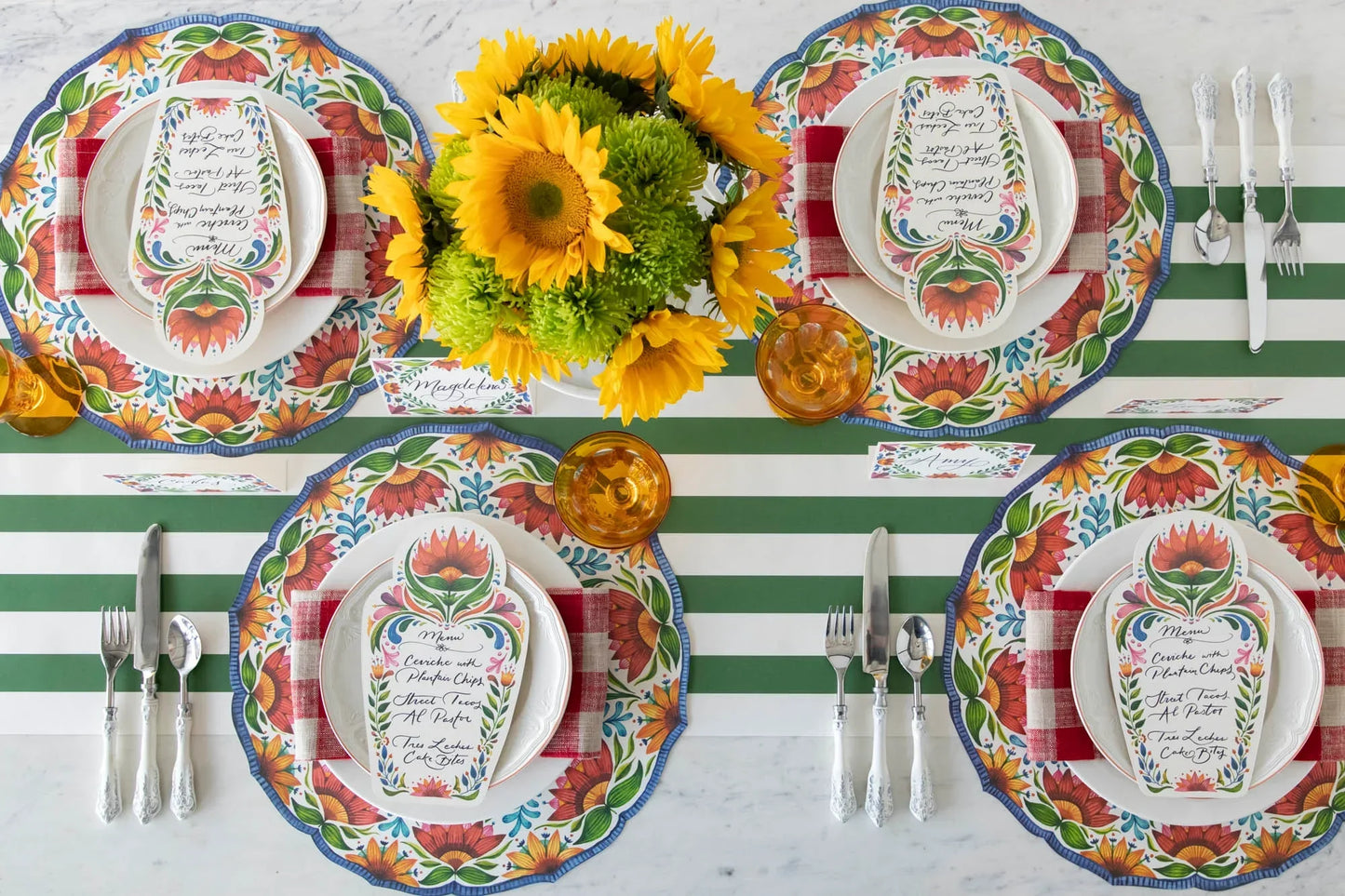 Hester & Cook Die-cut Fiesta Floral Placemat - Marcel’s Culinary Experience