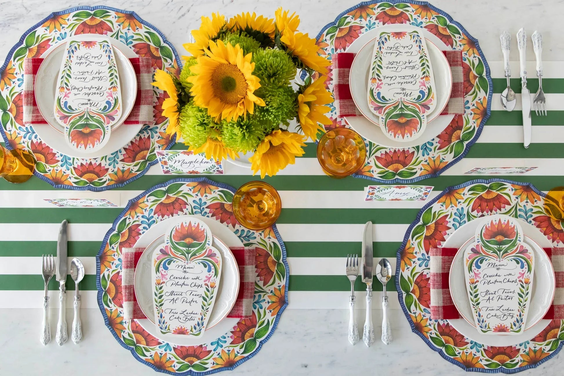 Hester & Cook Die-cut Fiesta Floral Placemat - Marcel’s Culinary Experience