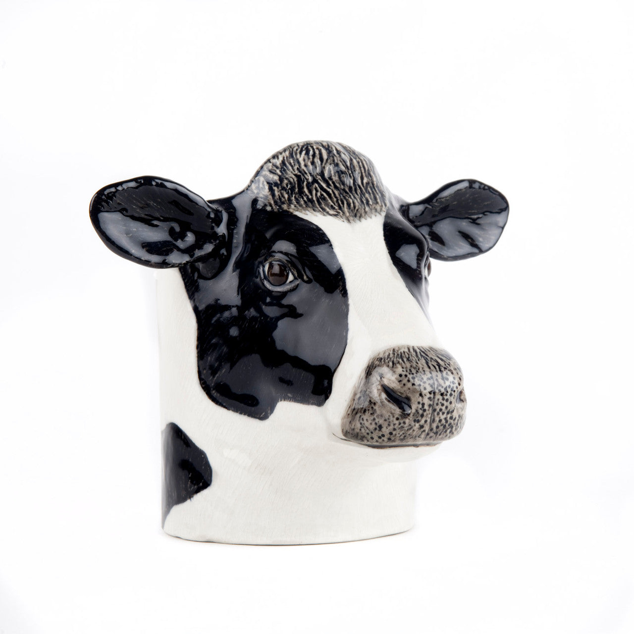 Quail Ceramics Friesian Cow Utensil Pot