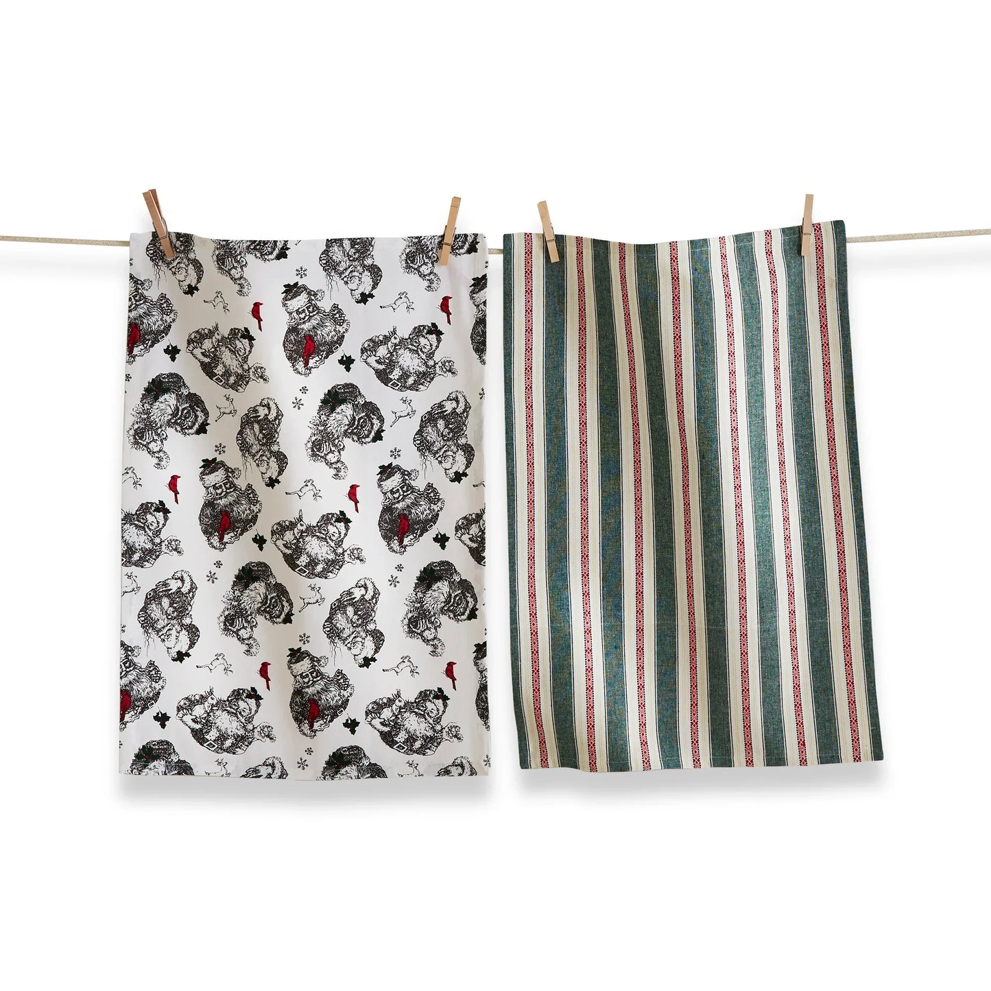 Farmhouse Santa Dishtowel, set of 2 - Marcel’s Culinary Experience