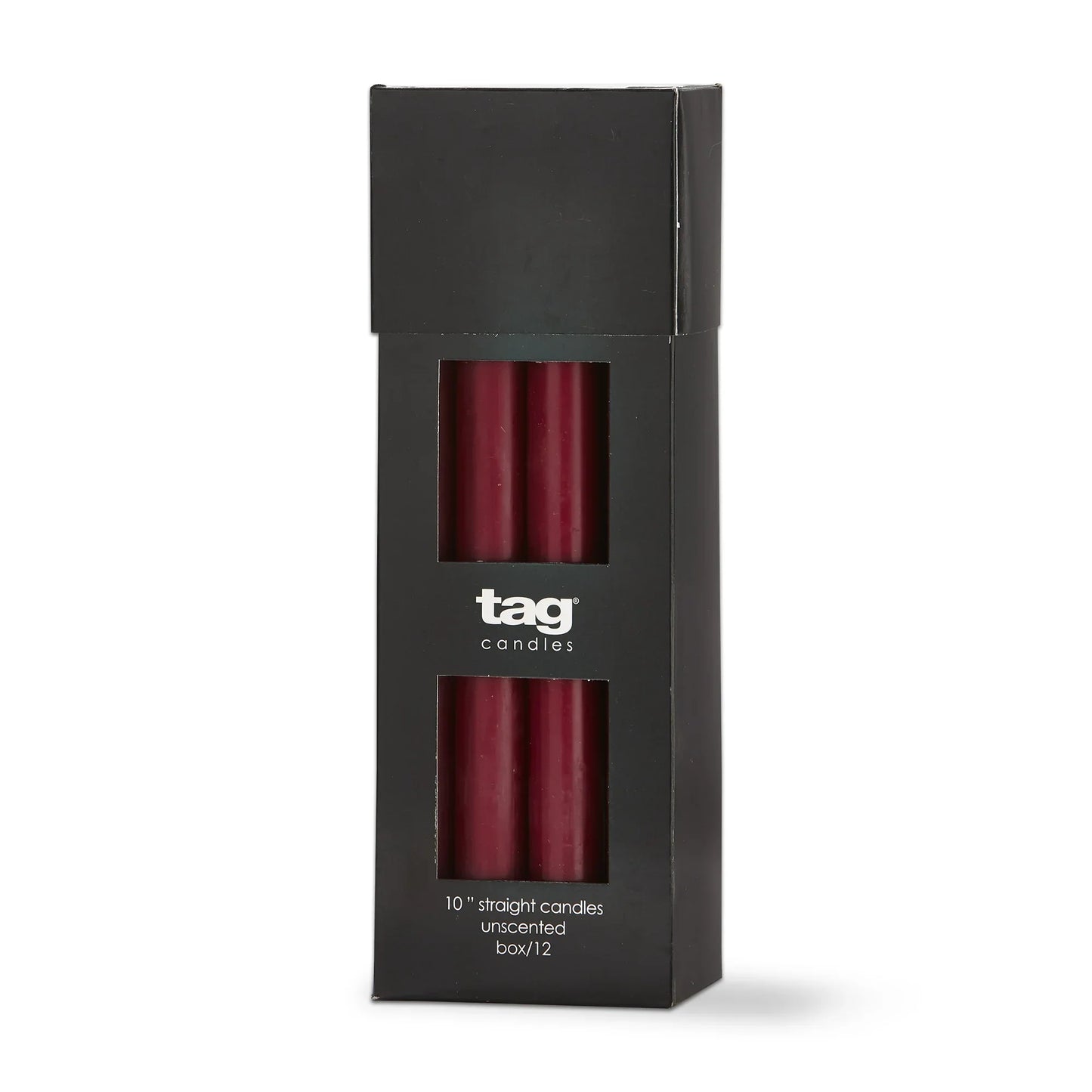 Color Studio 10" Straight Candle - Wine - Marcel’s Culinary Experience
