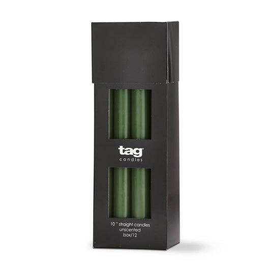 Color Studio 10" Straight Candle - Hunter Green - Marcel’s Culinary Experience