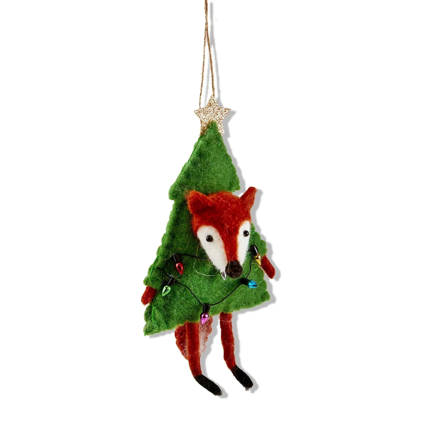 Fox with Tree & Lights Ornament - Marcel’s Culinary Experience