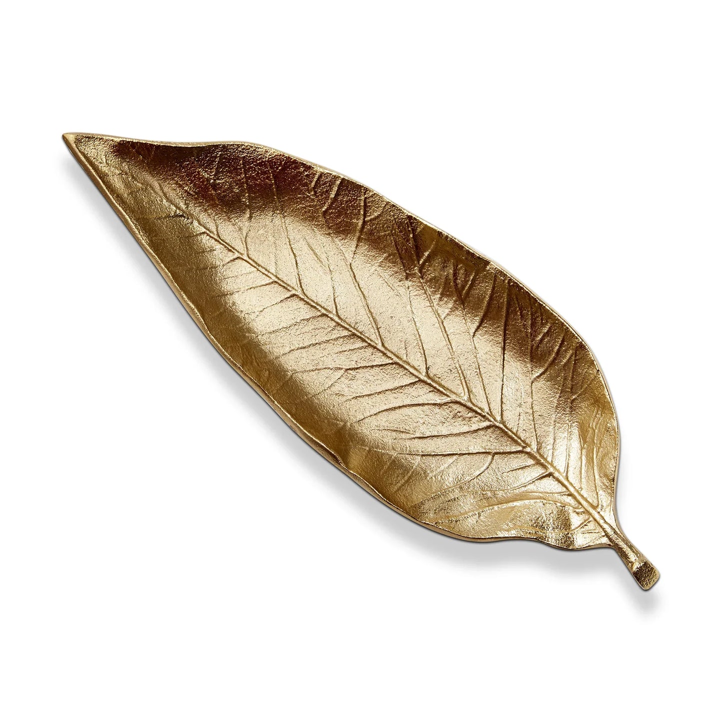 Long Leaf Platter Antique Gold Finish - Marcel’s Culinary Experience