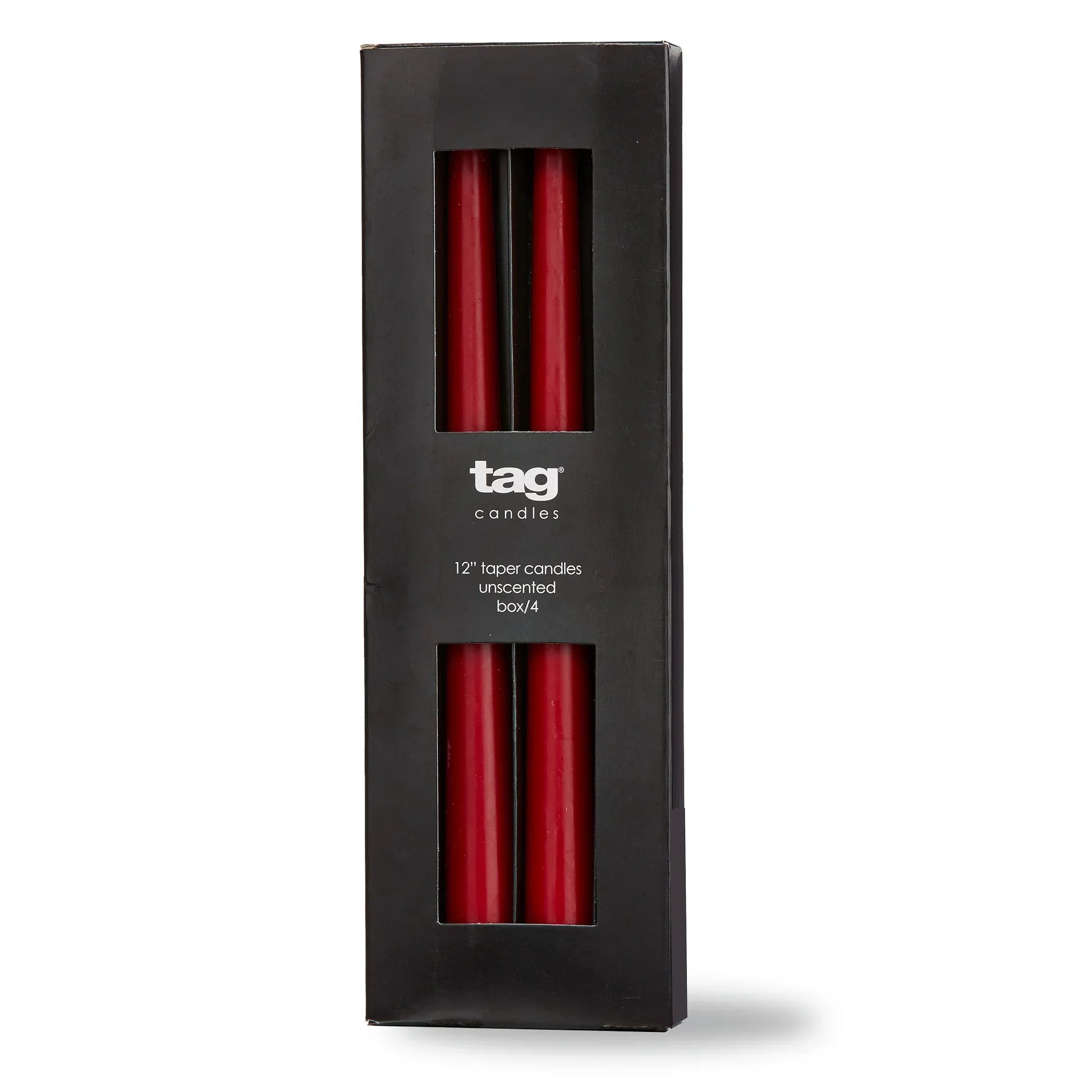 Color Studio 12" Taper Candle Set Of 4 - Cranberry - Marcel’s Culinary Experience