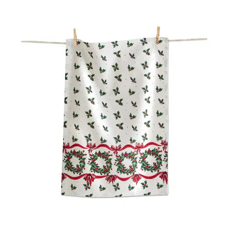 Vintage Holly Dishtowel - Marcel’s Culinary Experience