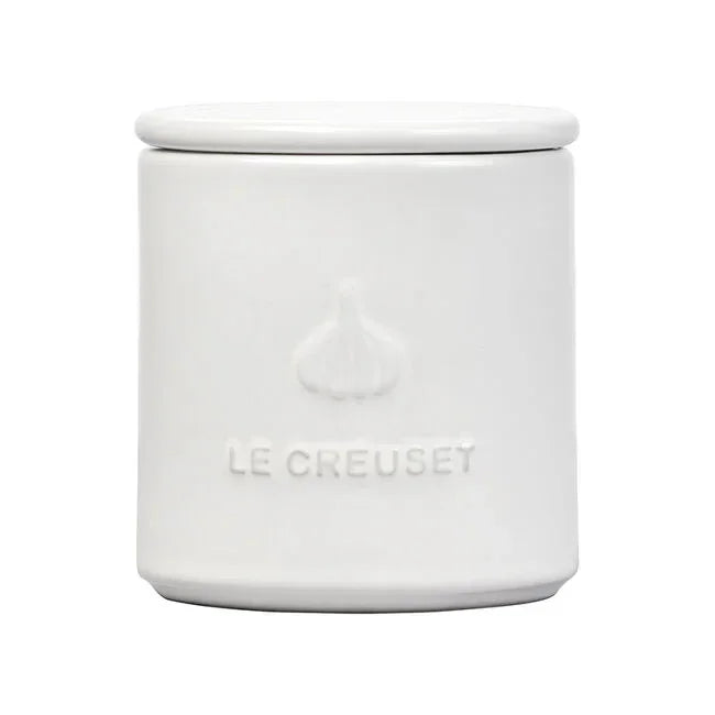 Le Creuset Signature Garlic Keeper White