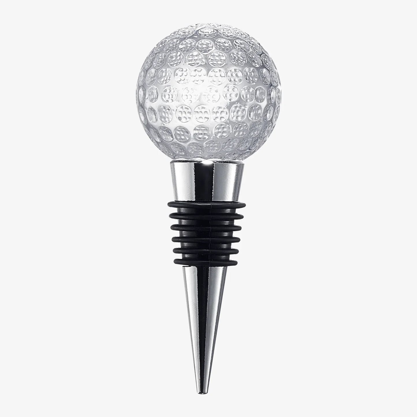 Golf Ball Wine & Champagne Bottle Stopper - Mouth-Blown Lead
