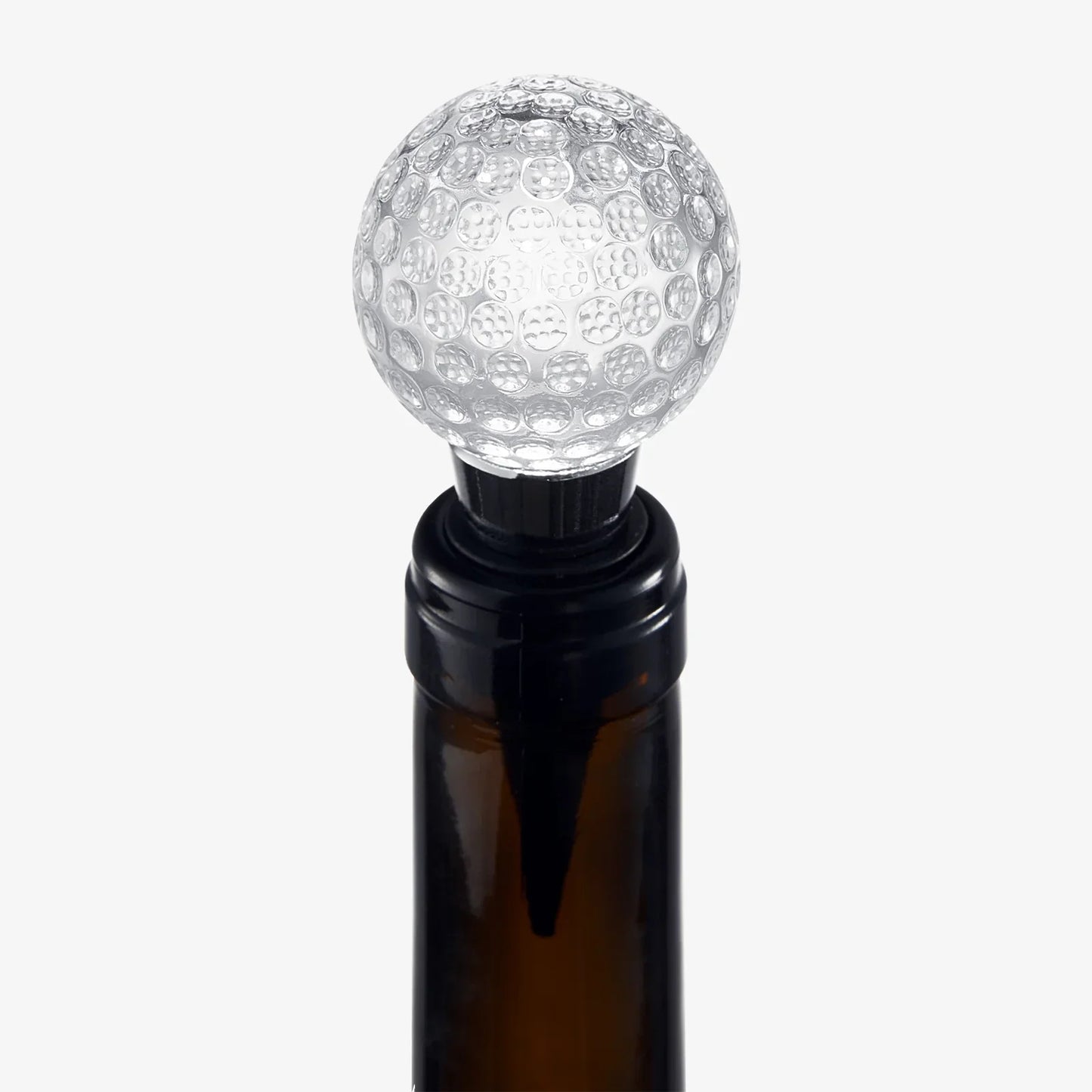Golf Ball Wine & Champagne Bottle Stopper - Mouth-Blown Lead