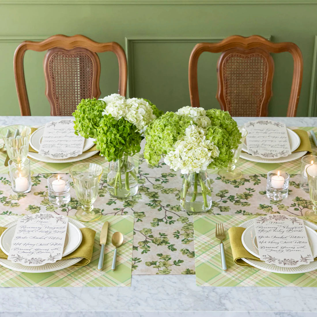 Hester & Cook Green Cherry Blossom Runner - 30' x 18'