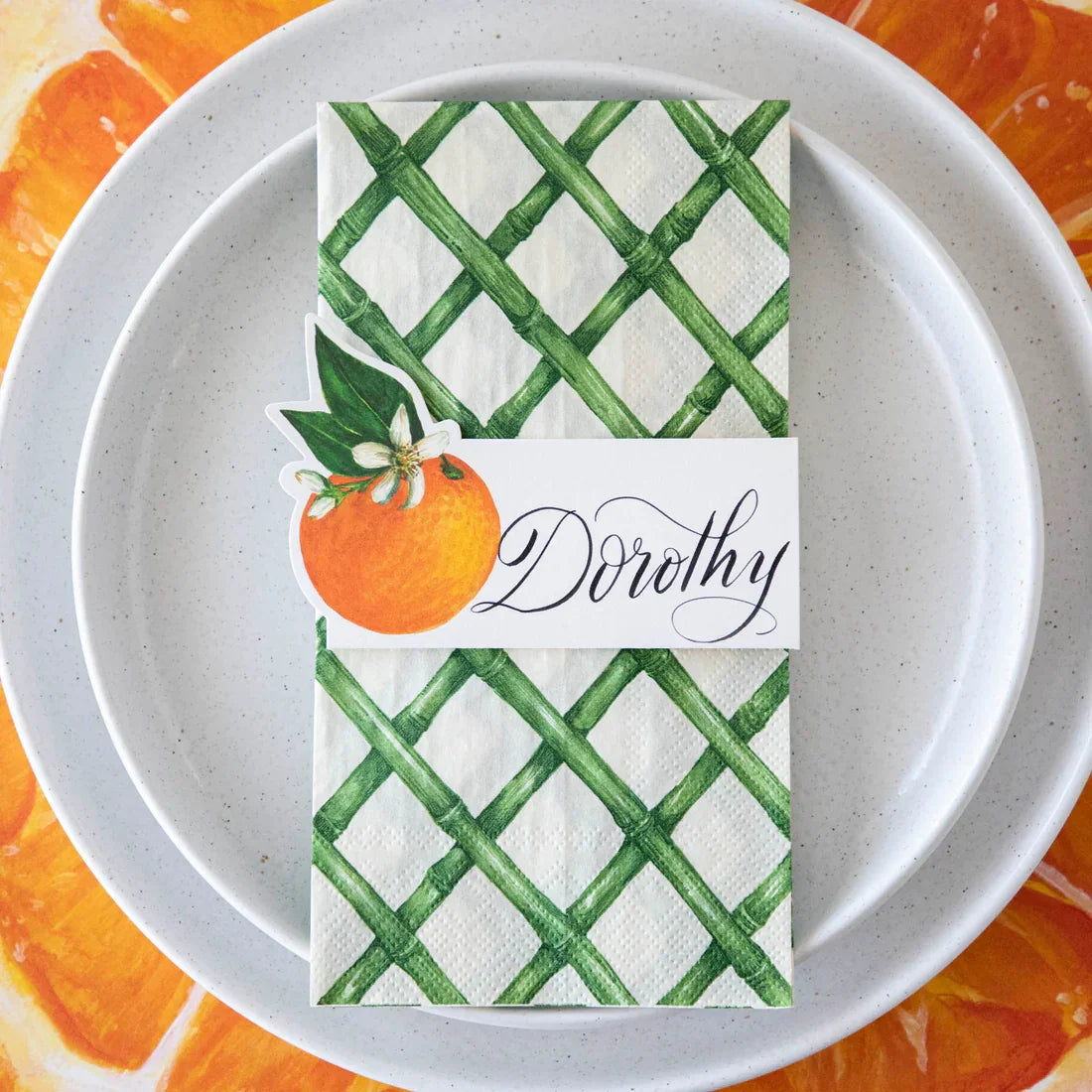 Hester & Cook Green Lattice Guest Napkins - Marcel’s Culinary Experience