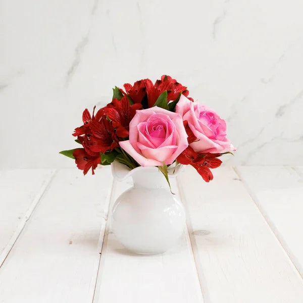 Hibiscus Glass White Small Fluted Vase - Marcel’s Culinary Experience