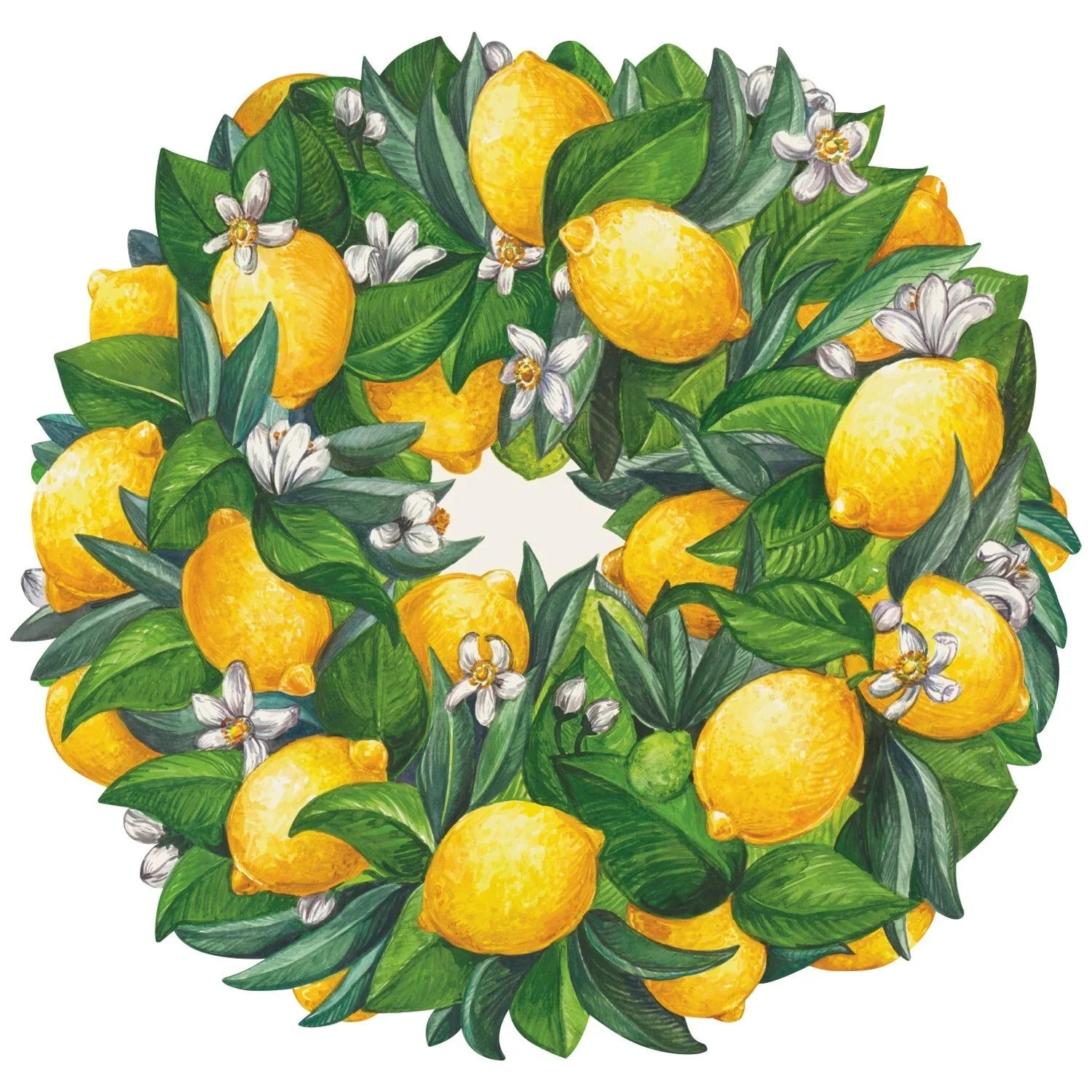 Hester & Cook Die-cut Lemon Wreath Placemat - Marcel’s Culinary Experience