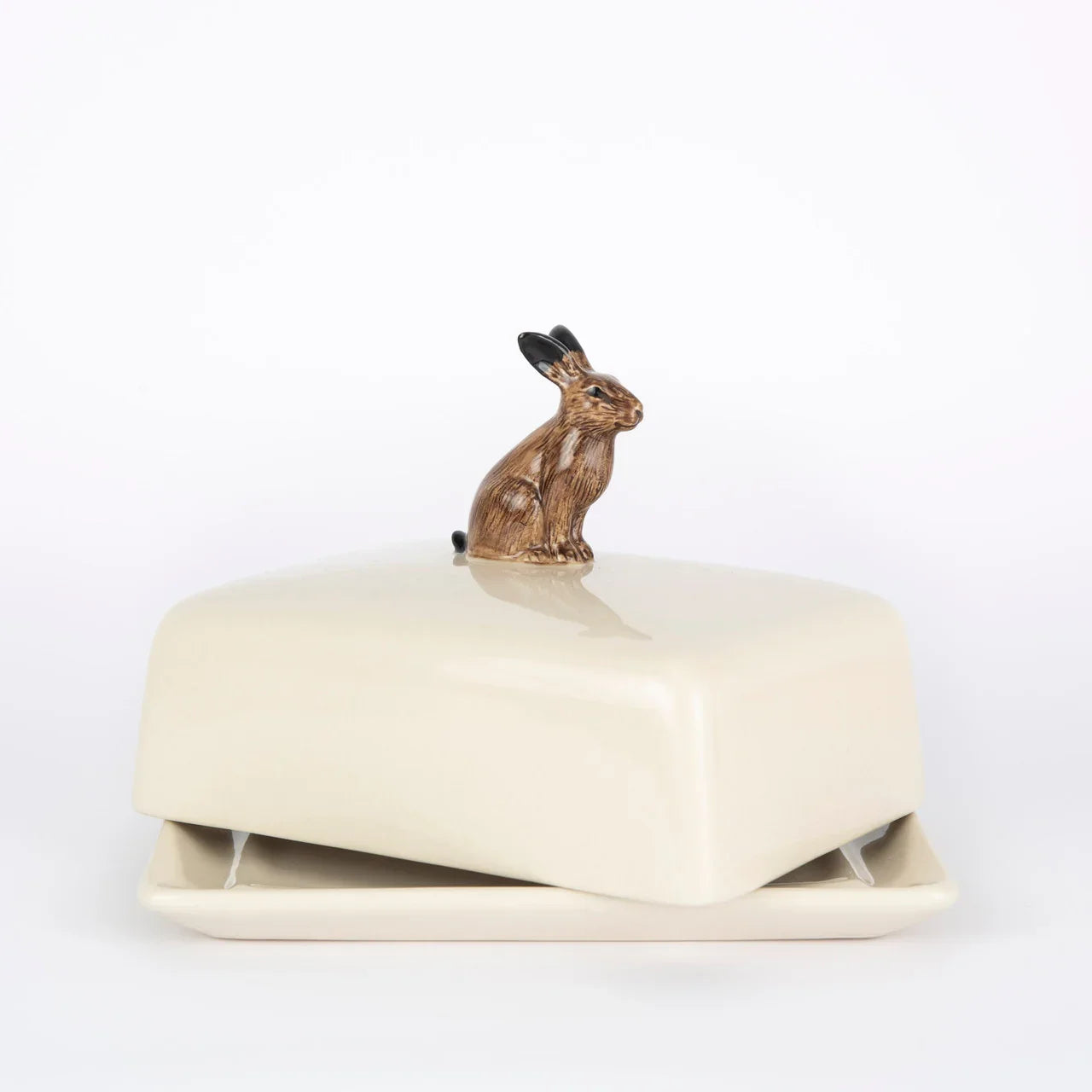 Quail Ceramics Hare Butter Dish