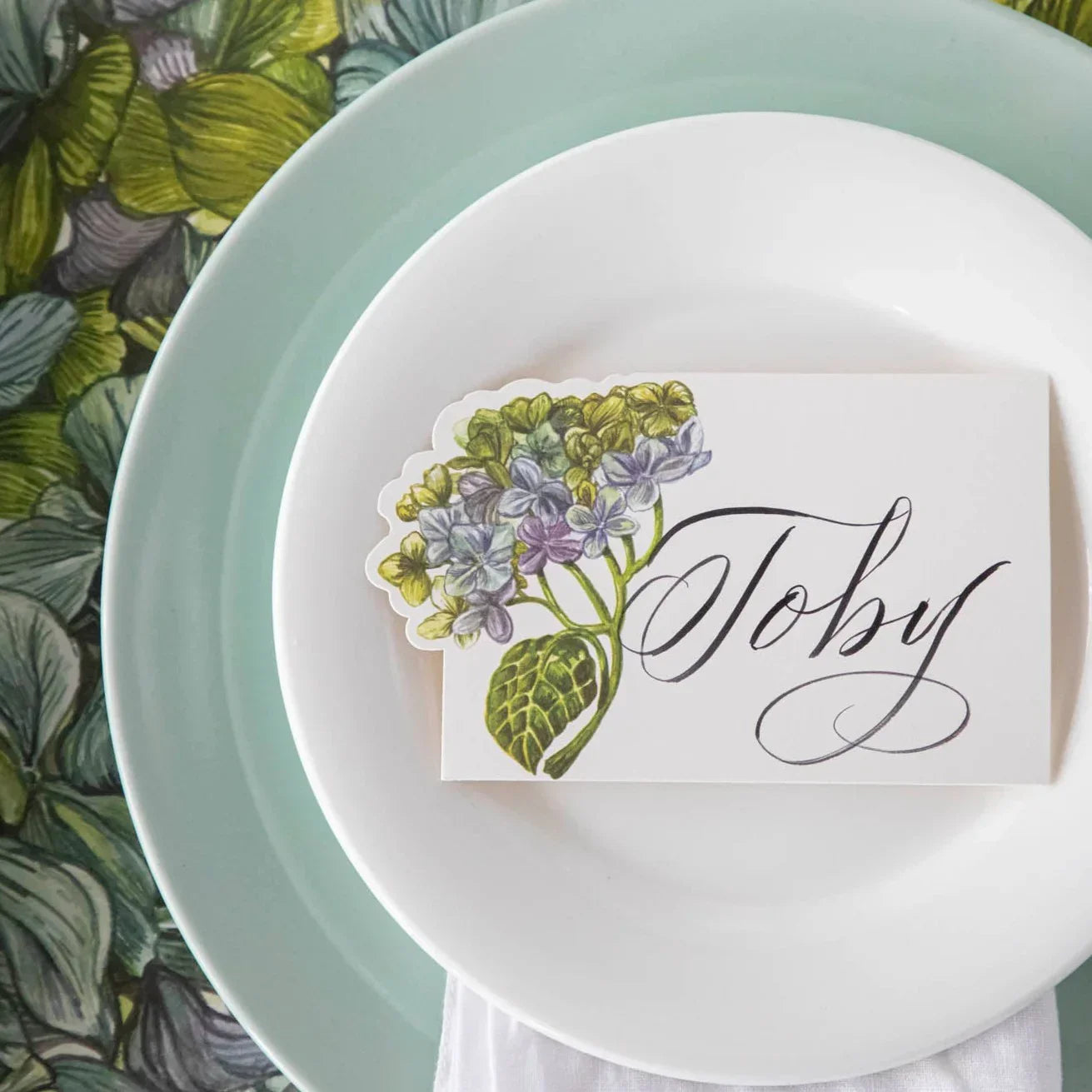 Hester & Cook Hydrangea Place Card - Marcel’s Culinary Experience