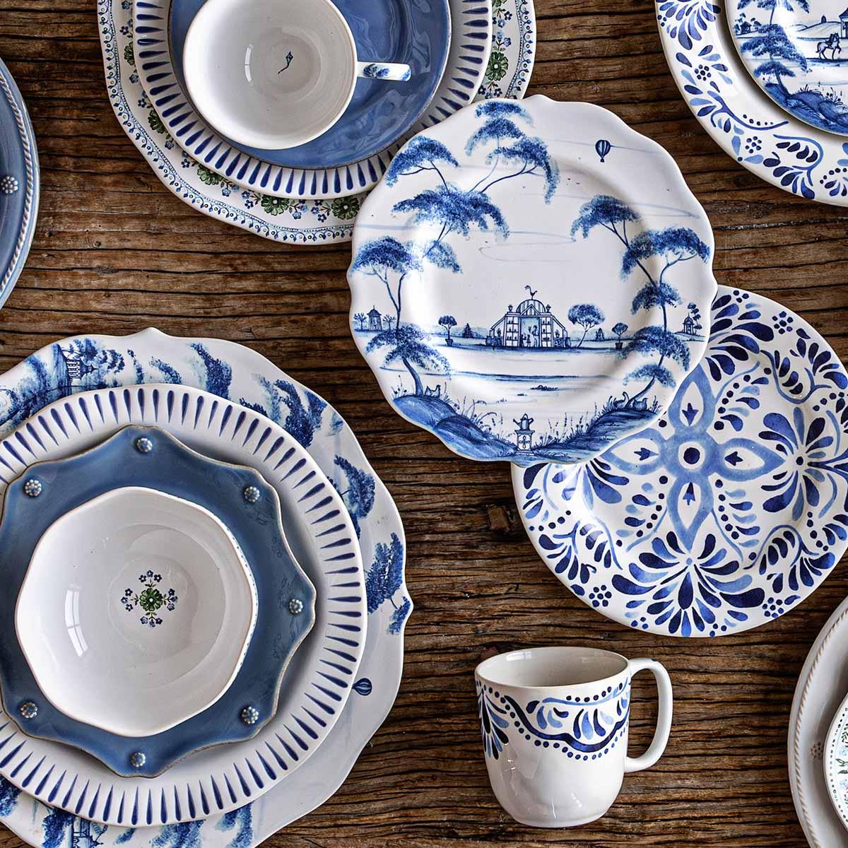 Juliska Berry & Thread Scalloped Dessert/Salad Plate - Chambray