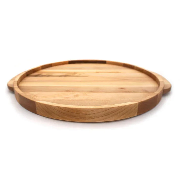JK Adams Elmore Maple Round Wooden Serving Tray - 18" - Marcel’s Culinary Experience
