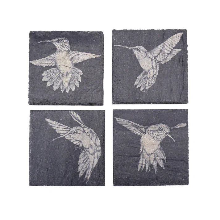 JK Adams Laura Zindel Slate Coasters - Hummingbirds - Marcel’s Culinary Experience