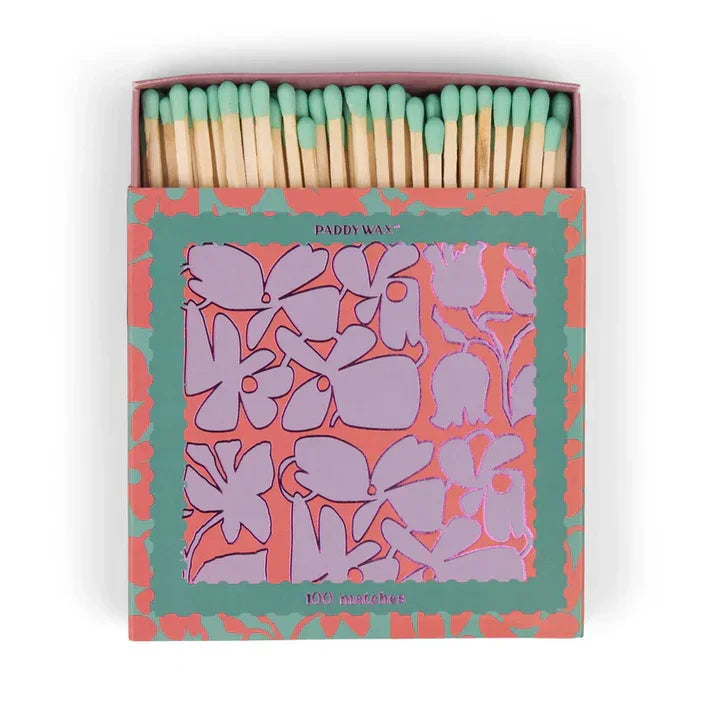 Paddywax Jumbo Boxed Matches - Abstract Floral - Marcel’s Culinary Experience