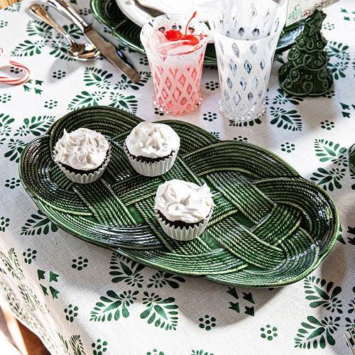 Juliska Le Panier Mystic Knot 15" Hostess Tray - Basil - Marcel’s Culinary Experience