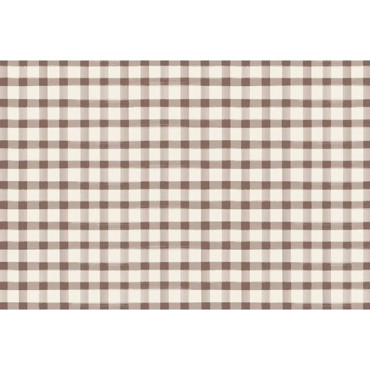 Hester & Cook Brown Painted Check Placemat - Marcel’s Culinary Experience