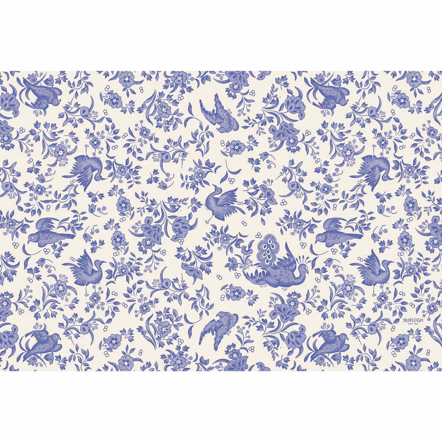 Hester & Cook Blue Regal Peacock Paper Placemat - Marcel’s Culinary Experience