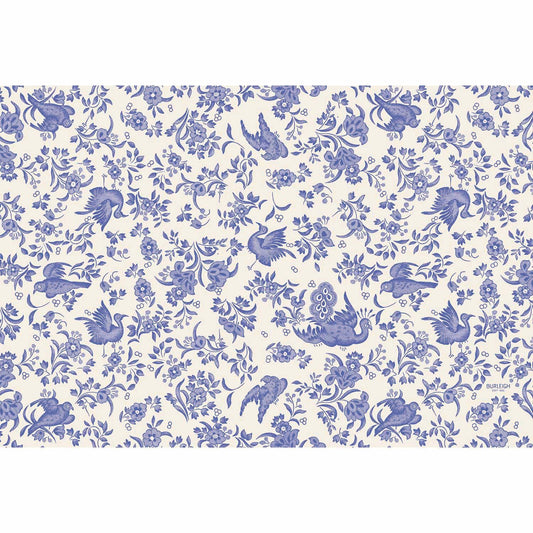 Hester & Cook Blue Regal Peacock Paper Placemat - Marcel’s Culinary Experience