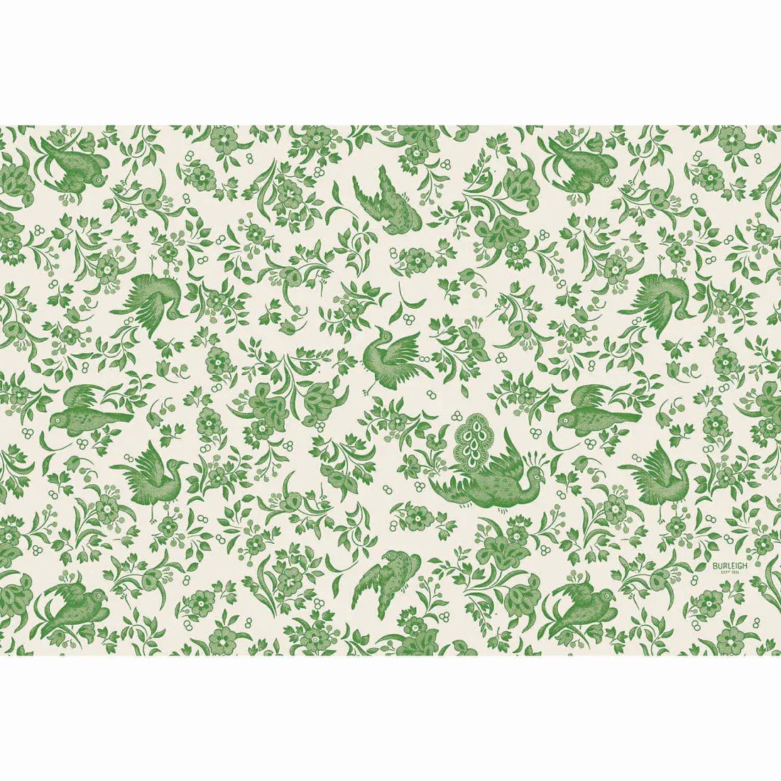 Hester & Cook Green Regal Peacock Paper Placemat - Marcel’s Culinary Experience