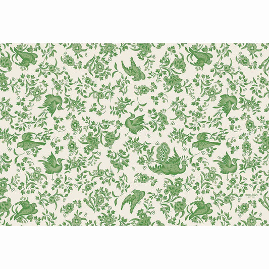 Hester & Cook Green Regal Peacock Paper Placemat - Marcel’s Culinary Experience