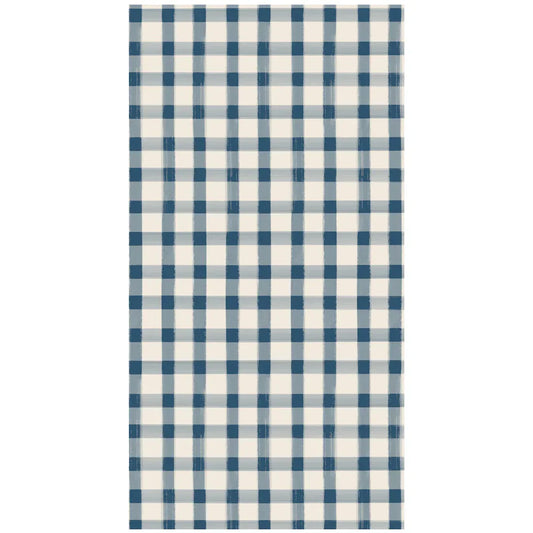 Hester & Cook Navy Painted Check Guest Napkin - Marcel’s Culinary Experience
