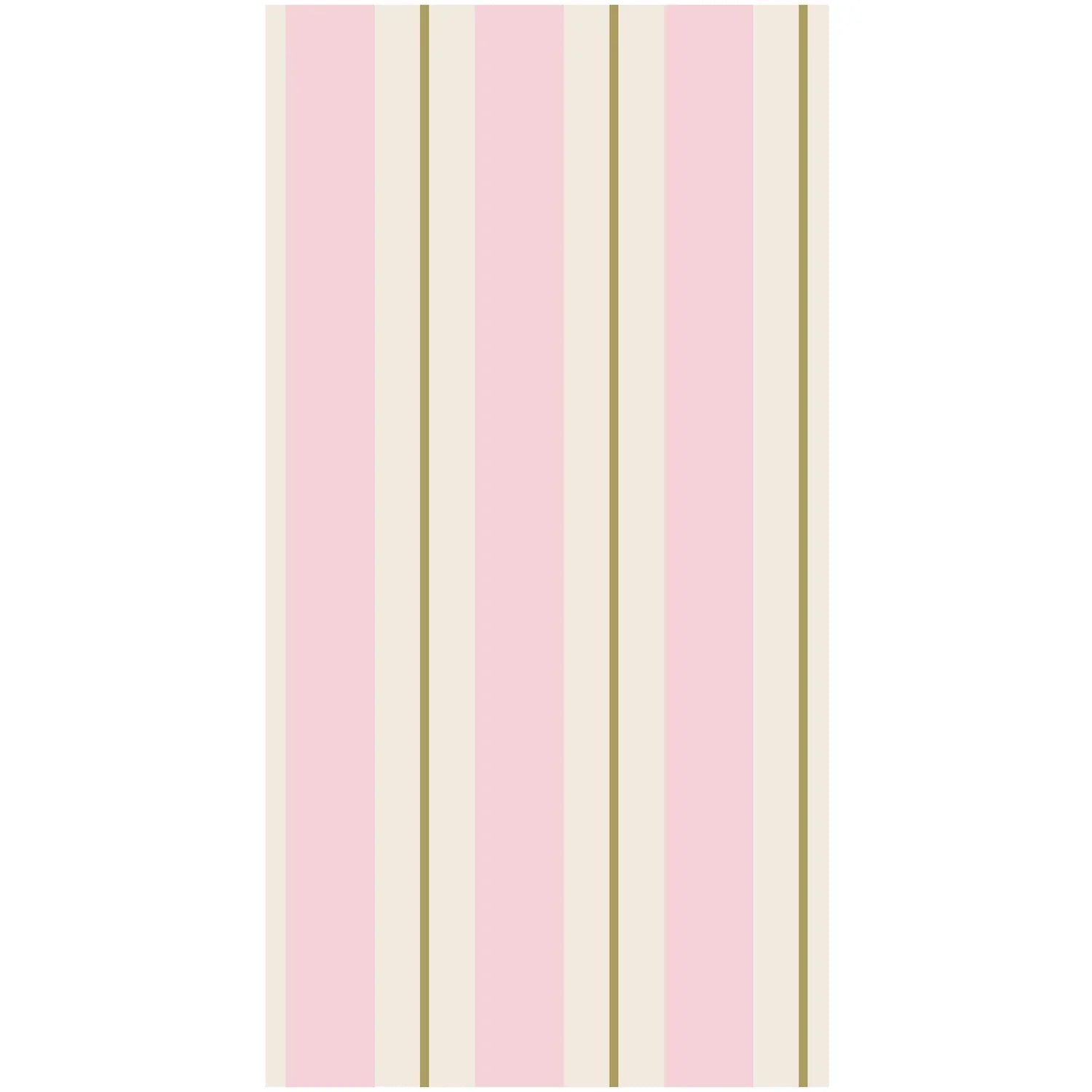 Hester & Cook Pink & Gold Awning Stripe Guest Napkins - Marcel’s Culinary Experience