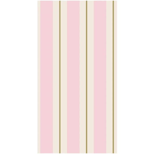 Hester & Cook Pink & Gold Awning Stripe Guest Napkins - Marcel’s Culinary Experience
