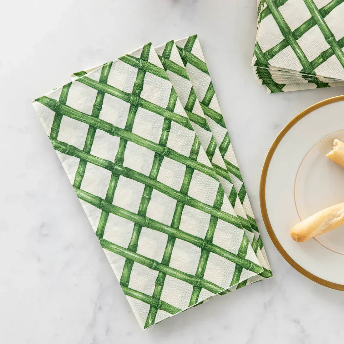 Hester & Cook Green Lattice Guest Napkins - Marcel’s Culinary Experience