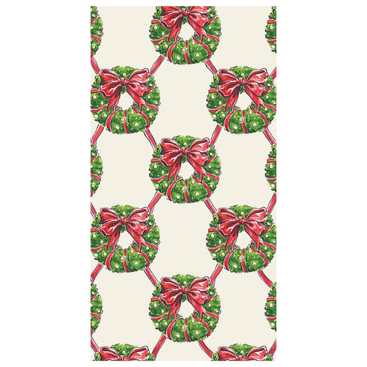 Hester & Cook Holiday Wreath Guest Napkins
