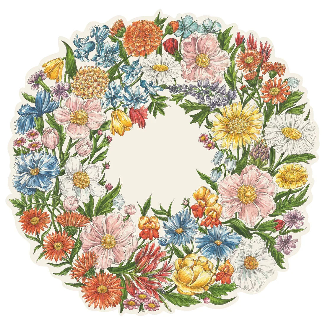 Hester & Cook Die Cut Wildflower Wreath Placemat