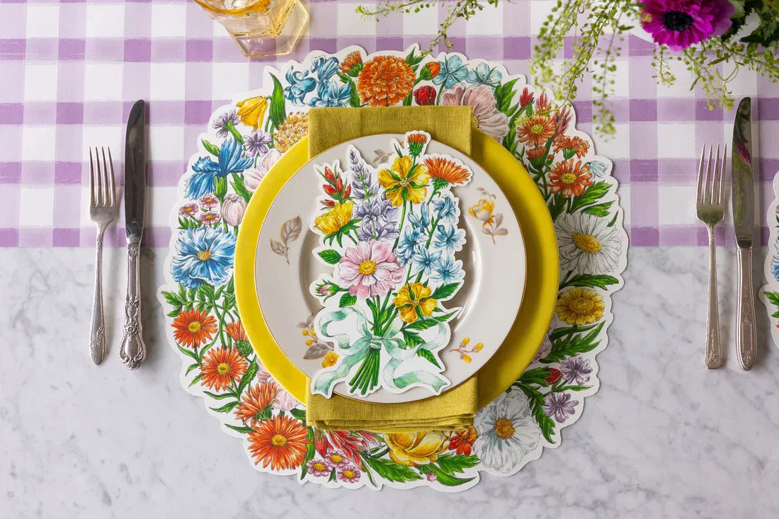 Hester & Cook Die Cut Wildflower Wreath Placemat