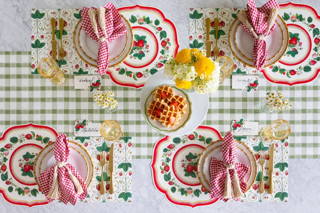 Hester & Cook Die Cut Strawberry China Placemat