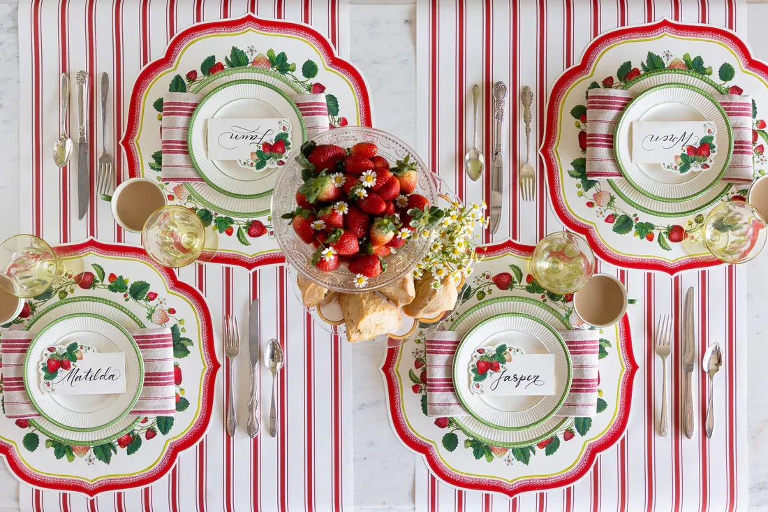 Hester & Cook Die Cut Strawberry China Placemat