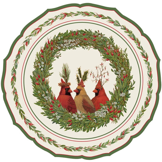 Hester & Cook Die-Cut Cardinal China Paper Placemats, Set of 12