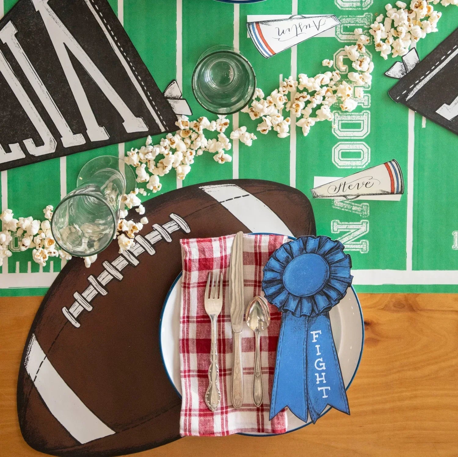 Hester and Cook Die-cut Football Placemat - Marcel’s Culinary Experience
