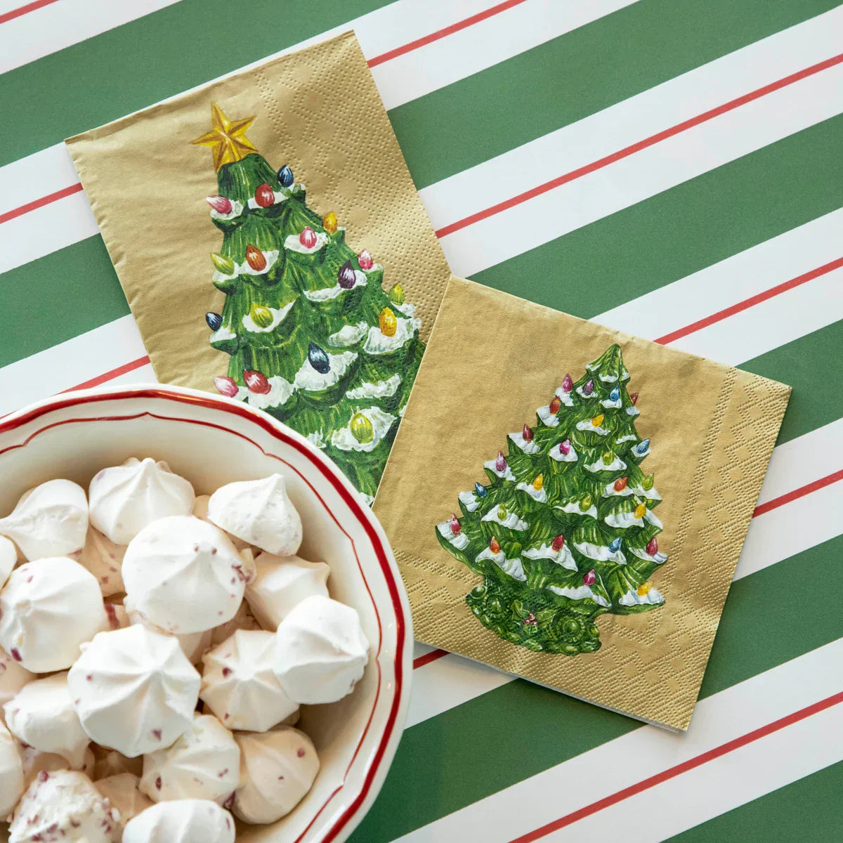 Hester & Cook Vintage Christmas Tree Napkins - Marcel’s Culinary Experience