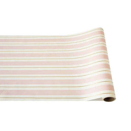 Hester & Cook Pink & Gold Awning Stripe Runner - Marcel’s Culinary Experience
