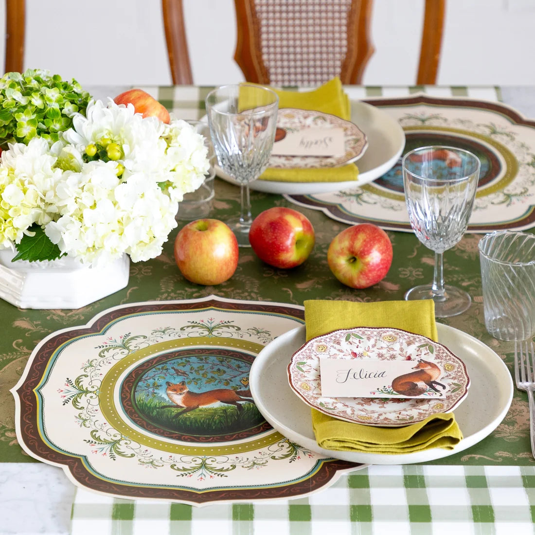 Hester and Cook Die-cut Fanciful Fox China Placemat