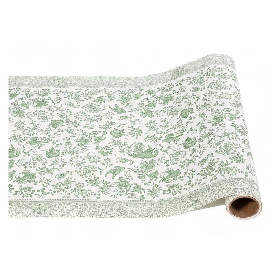 Hester & Cook Green Regal Peacock Paper Table Runner - Marcel’s Culinary Experience