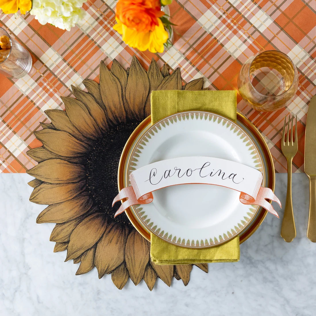 Orange Plaid Runner