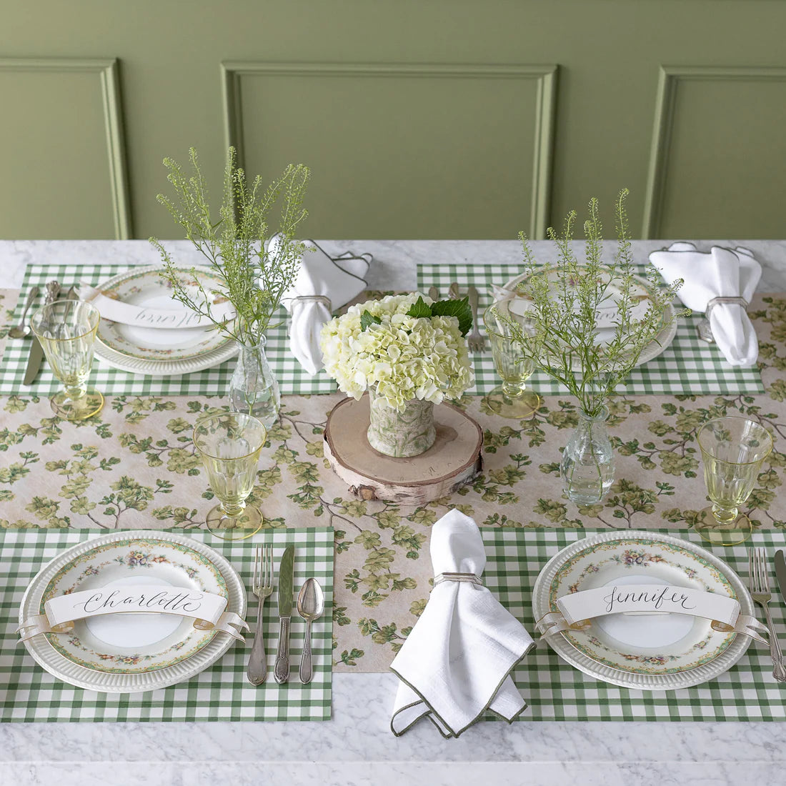 Hester & Cook Green Cherry Blossom Runner - 30' x 18'
