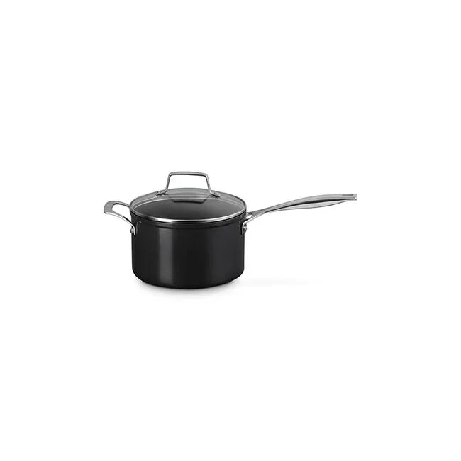 Le Creuset Essential Non-stick Ceramic Saucepan with Glass Lid - 4 Qt.