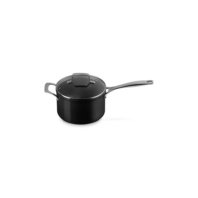 Le Creuset Essential Non-stick Ceramic Saucepan with Glass Lid - 4 Qt.