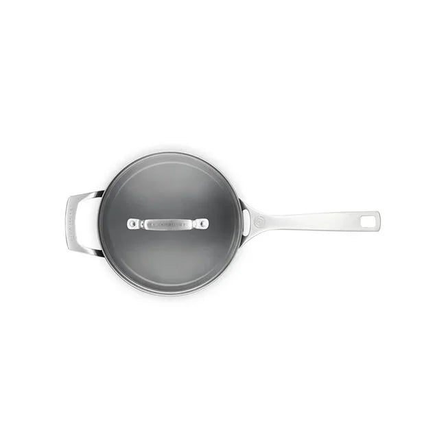 Le Creuset Essential Non-stick Ceramic Saucepan with Glass Lid - 4 Qt.