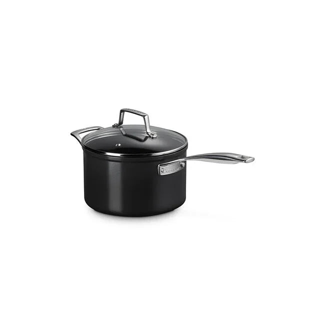 Le Creuset Essential Non-stick Ceramic Saucepan with Glass Lid - 4 Qt.